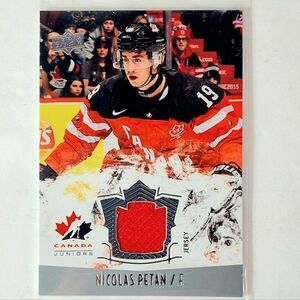 Nicolas Petan Forward For Team Canada 2015 Hockey Card Game Used Jersey